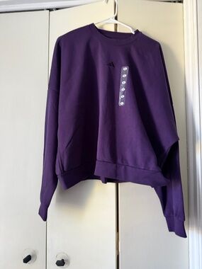 New women’s adidas Plum black  Crewneck Sweatshirt pullover XL logo